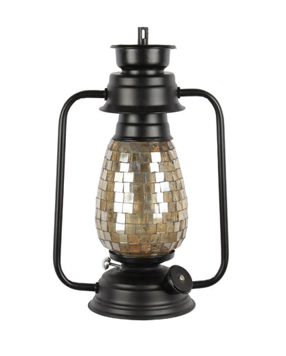 Mosaic Shiny Glass Lantern Wall Lamp For Living Room and Bedroom | 8 x 7 x 12.5 inches