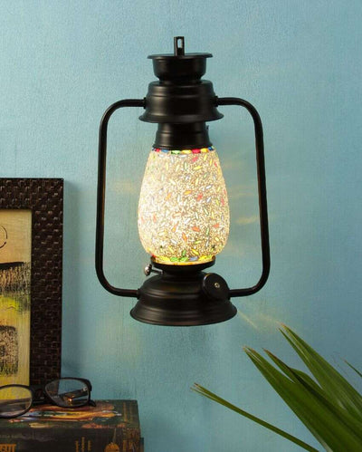 Eye-catchy Design Glass Lantern Wall Lamp For Living Room and Bedroom | 8 x 7 x 12.5 inches