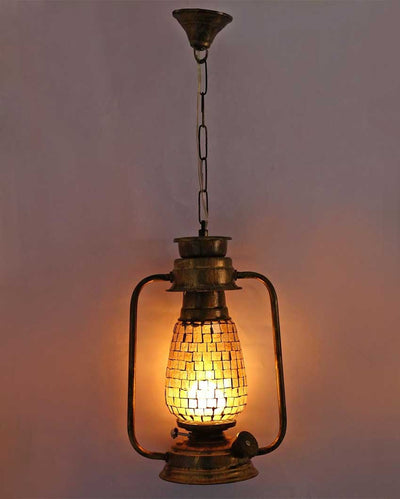 Disco Kerosene Metal Hanging Lantern | 8 x 5 x 28 inches