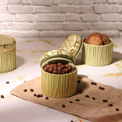 Food Preservation Airtight Green Food Storage Containers | 450ml | Set of 3 | 4 x 12 inches