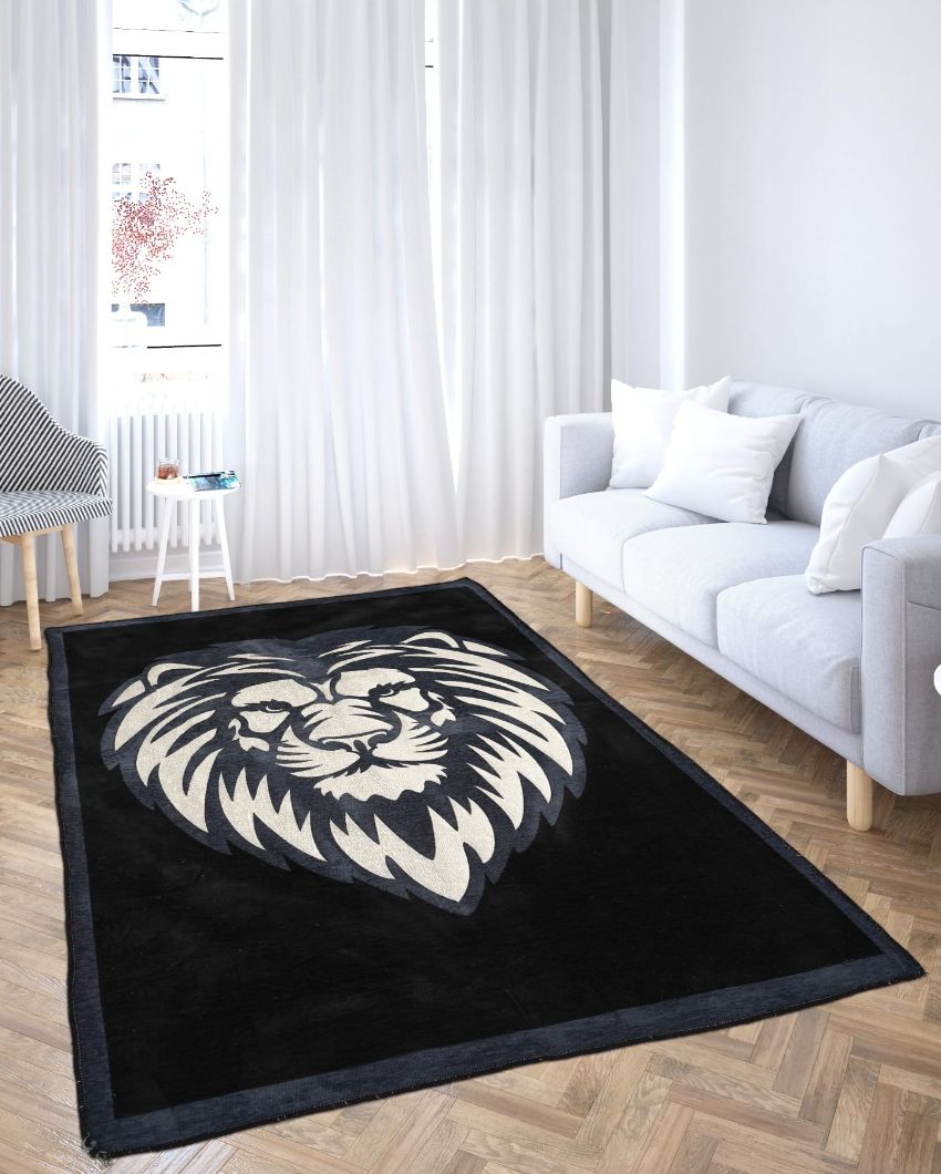 Aquari Luxurious Velvet Touch Designer Carpet Black