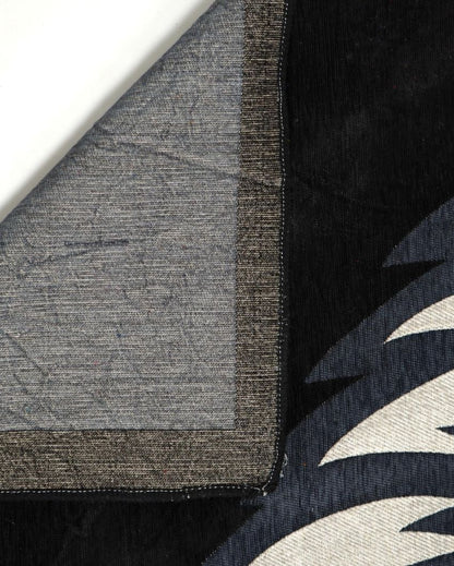 Aquari Luxurious Velvet Touch Designer Carpet Black