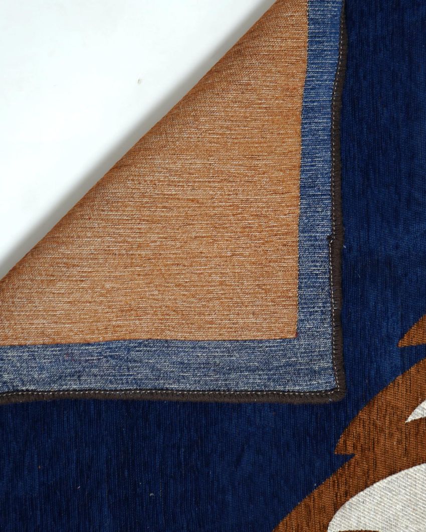 Aquari Luxurious Velvet Touch Designer Carpet Blue