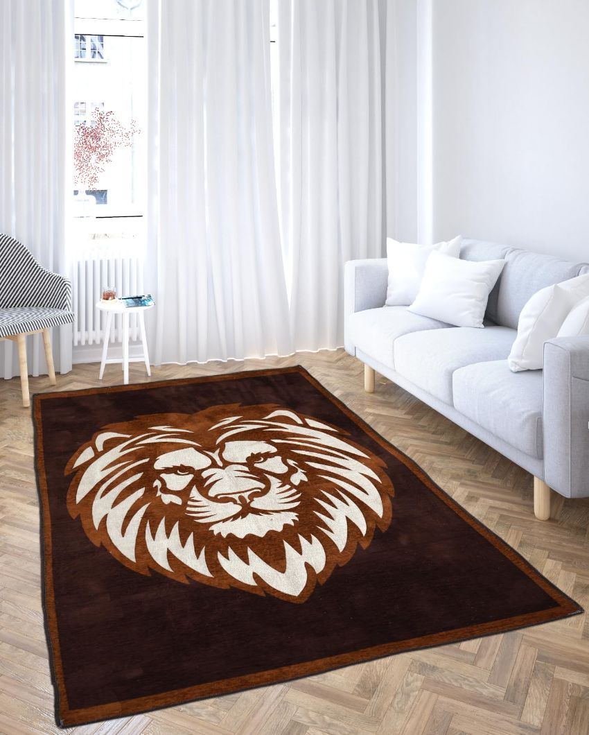 Aquari Luxurious Velvet Touch Designer Carpet Brown