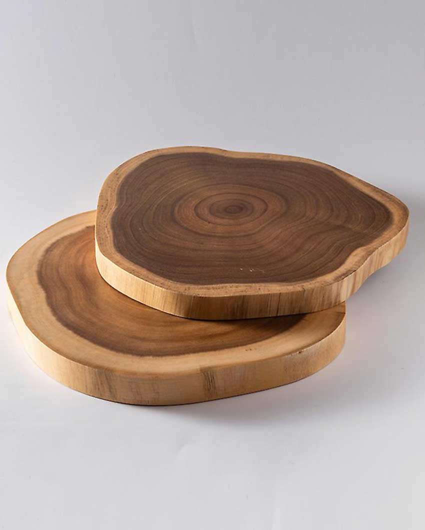 Edge Round Sheesham Wooden Cutting Board | 14 x 12 inches