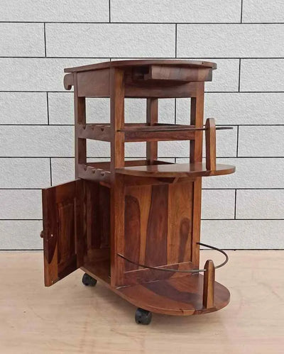 Logan Sheesham Wood Bar Cabinet