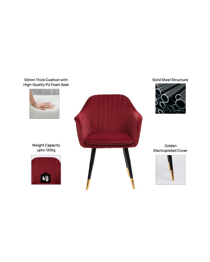 Versatile Accent Velvet Arm Chair | 24 x 23 x 33 inches