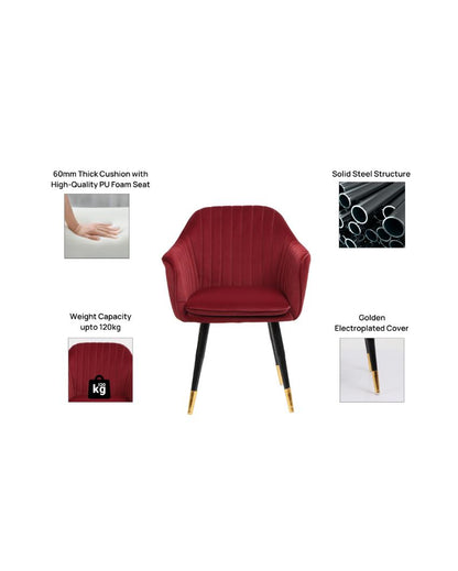 Versatile Accent Velvet Arm Chair | 24 x 23 x 33 inches