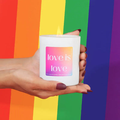 Love is Love Scented Candles Gift | Single | 6.4 x 8.1 cm / 2.5 x 3.2 inches