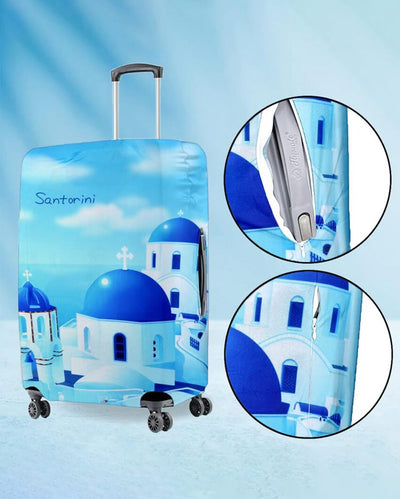 Only Luggage Cover | Blue Washable Dust & Anti-Scratch Proof Suitcase Protector Trolley Cover |  20 x 16 x 8 inches