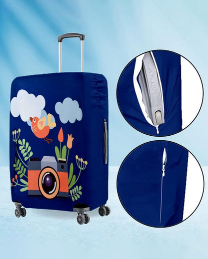 Only Luggage Cover | Camera Clicks Washable Dust & Anti-Scratch Proof Suitcase Protector Trolley Cover | 20 x 16 x 8 inches