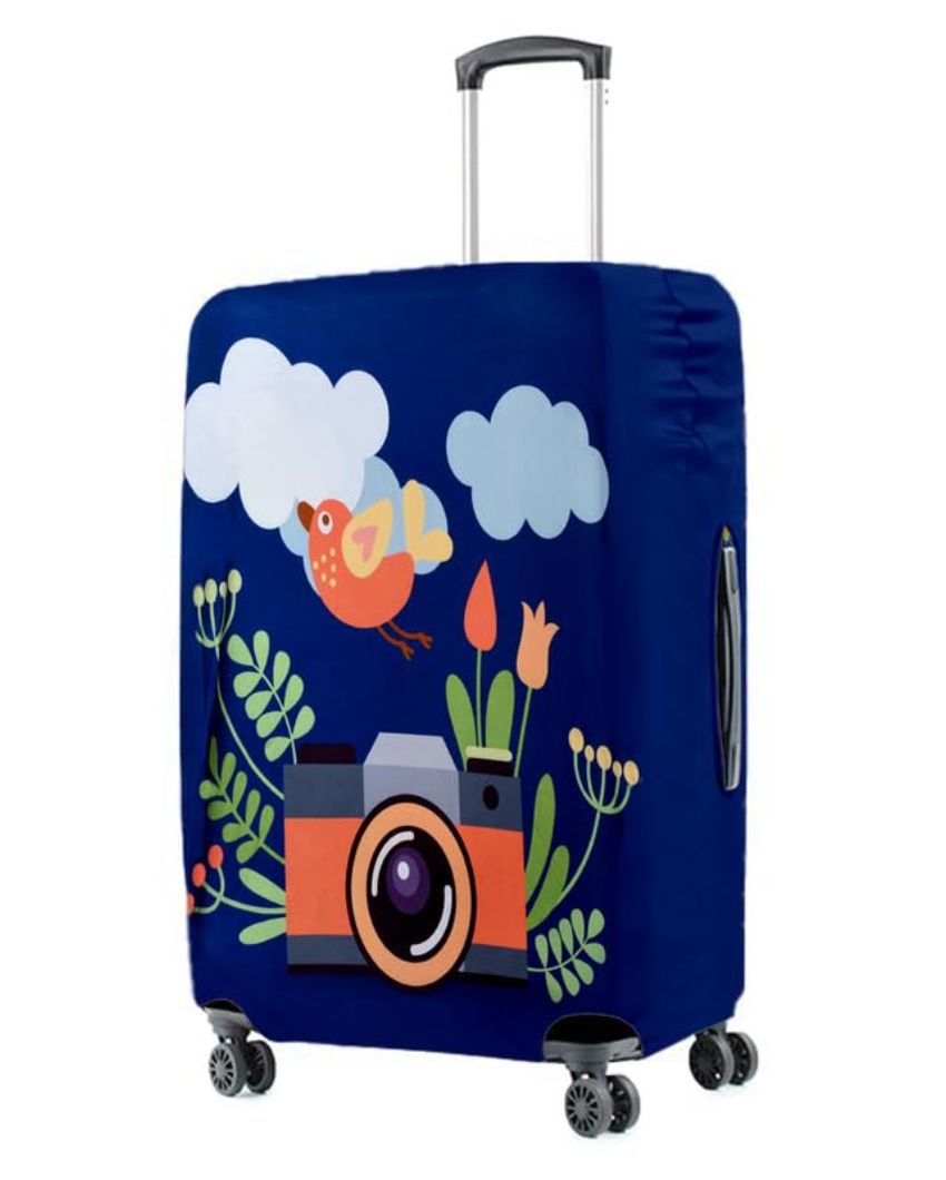 Only Luggage Cover | Camera Clicks Washable Dust & Anti-Scratch Proof Suitcase Protector Trolley Cover | 20 x 16 x 8 inches