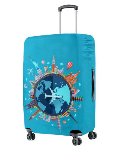 Only Luggage Cover | World Tour Washable Dust & Anti-Scratch Proof Suitcase Protector Trolley Cover | 20 x 16 x 8 inches