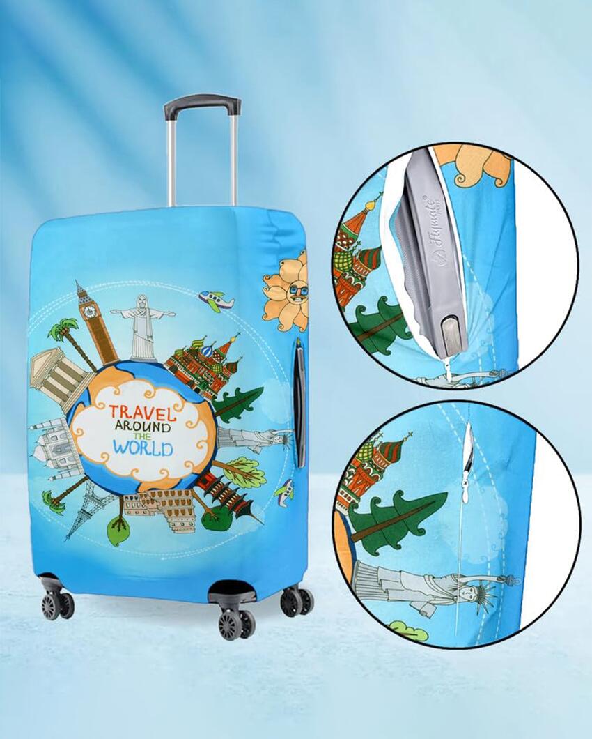 Only Luggage Cover | Travel World Washable Dust & Anti-Scratch Proof Trolley Cover | 20 x 16 x 8 inches