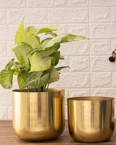 Luxe Metal Planters | Set Of 2 | Plant not included