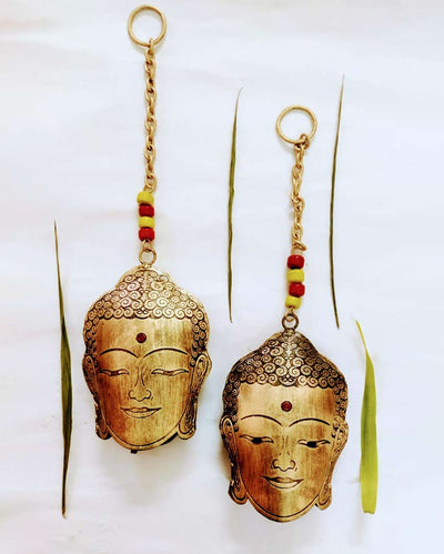 Buddha Face Alumium Bell | Set Of 2