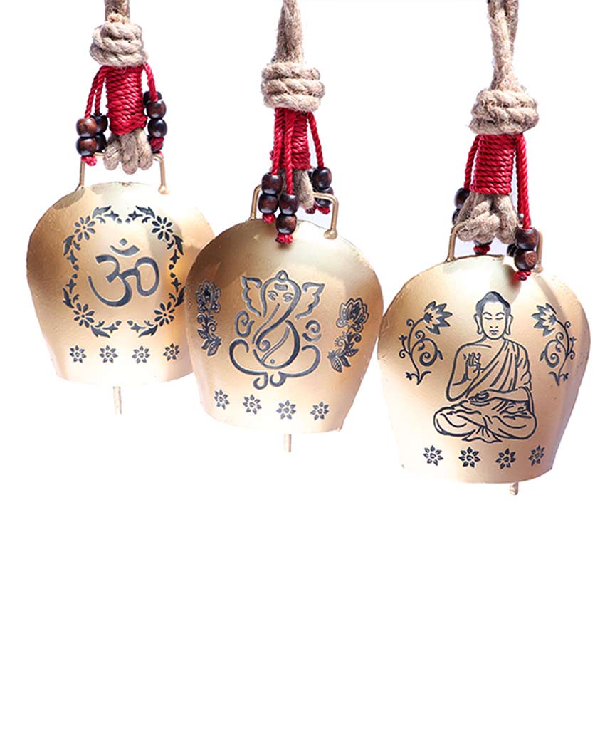 Om,Ganesha & Buddha Alumium Bell