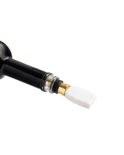 Rich Color Luxury Metal Bottle Stopper Marble Handle Wine Saver | 5 x 2 inches