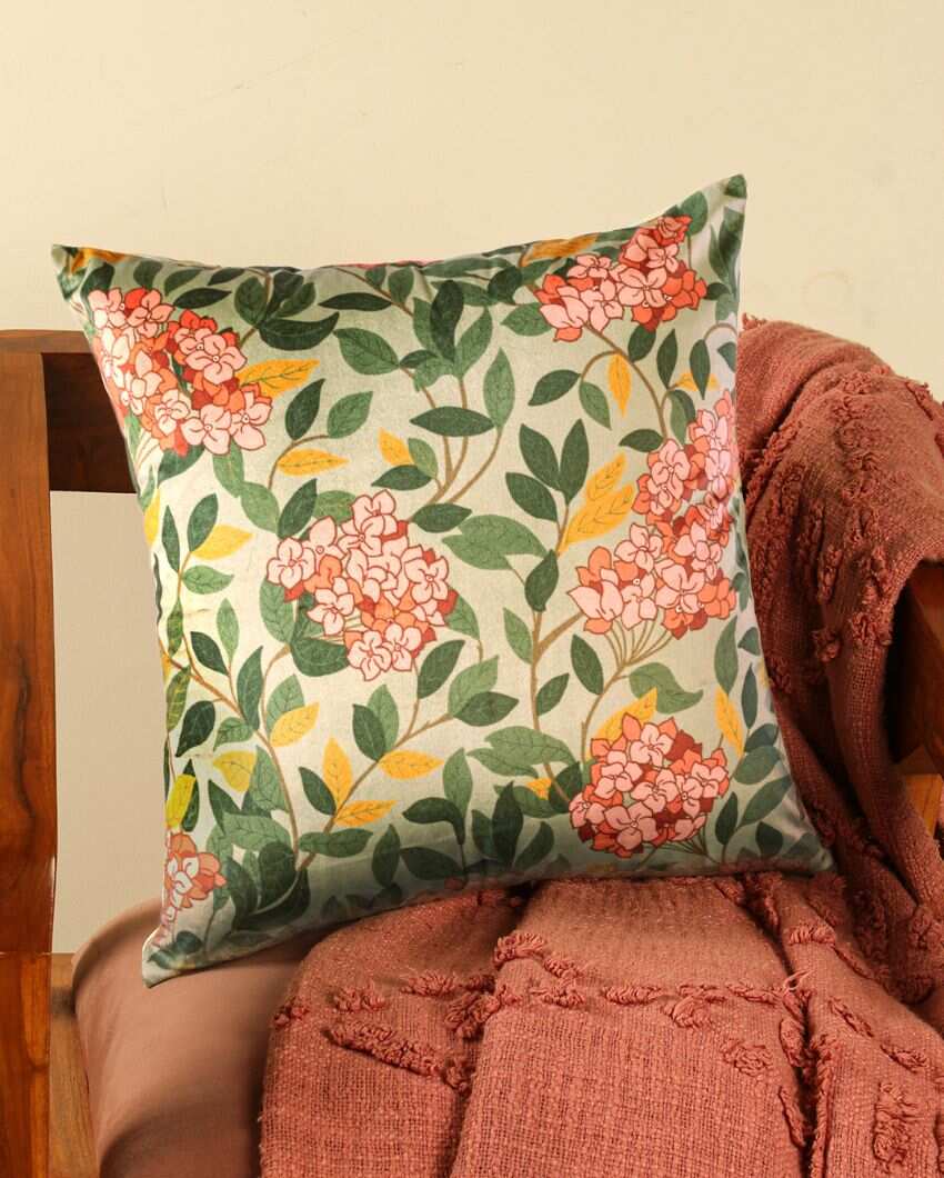 Madhumalati Velvet Cushion Covers | 16 x 16 inches
