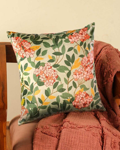 Madhumalati Velvet Cushion Covers | 16 x 16 inches