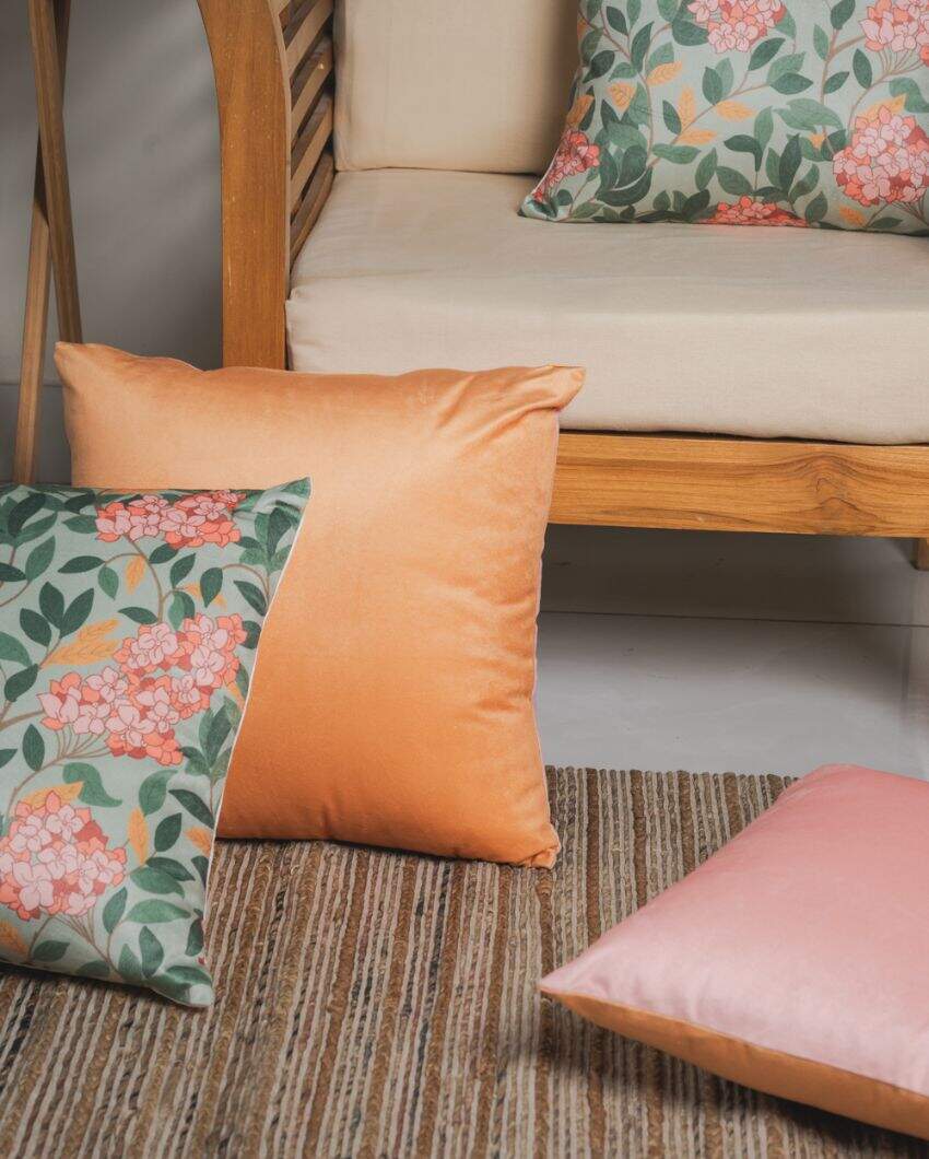 Madhumalati Velvet Cushion Covers | 16 x 16 inches