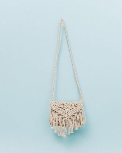 Stylish Macrame Sling Bag | 10 x 10 Inches