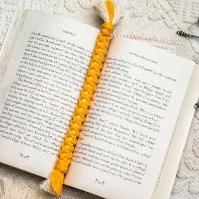 Woven Dual Color Macrame Boho Bookmark | Set Of 2