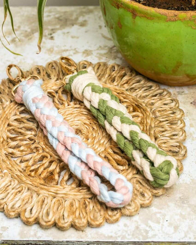 Stylish Macrame Braided Wristlet Keychain | Set Of 2