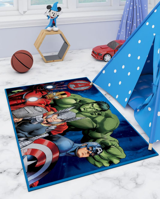 Marvel With Hulk Polyester Carpet | 5 x 3 ft