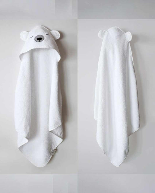 Polar Bear Soft Cotton Hooded Towel