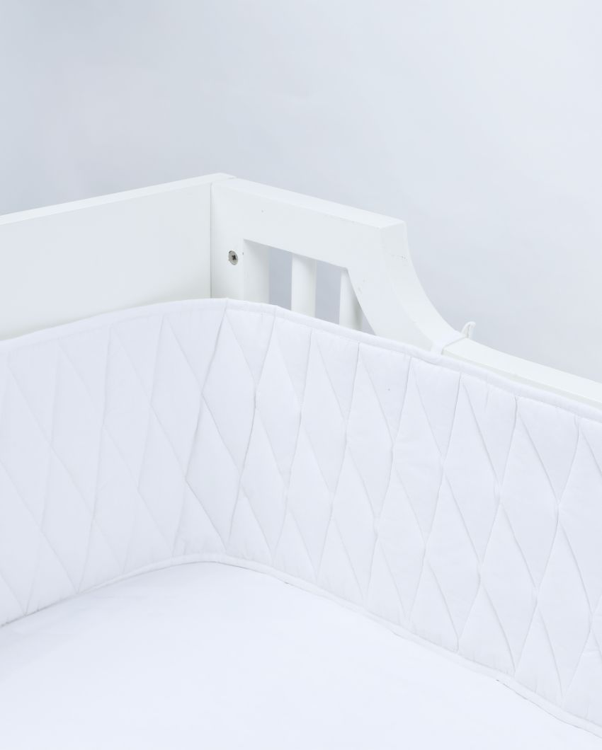 Simple Cotton Cot Bumper With Harlequin Quilting | 160 x 10 inches