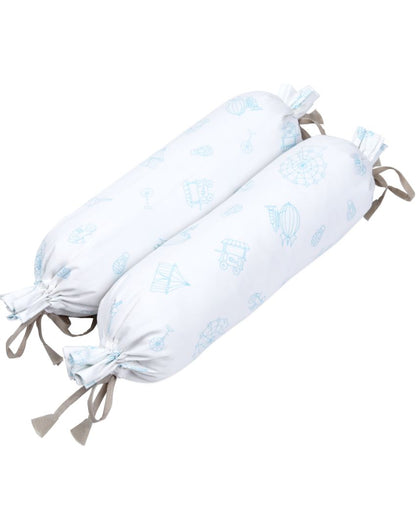 Carnival Blue Organic Cotton Cot Bedding Set | 42 x 42 inches