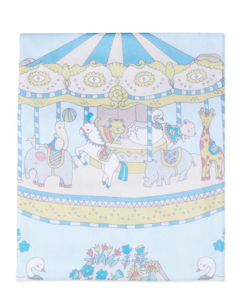 Carnival Blue Organic Cotton Cot Bedding Set | 42 x 42 inches