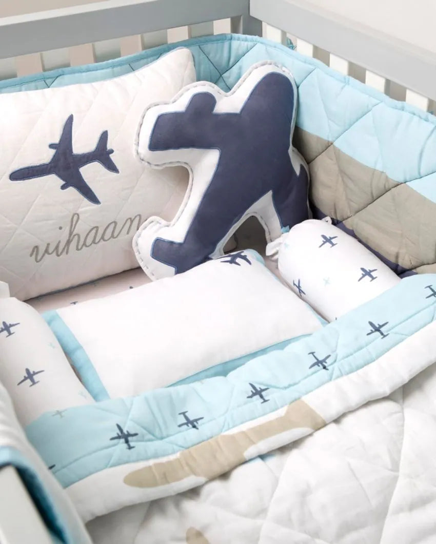 Dream Wings Organic Cotton Cot Bedding Set With Dohar Blanket