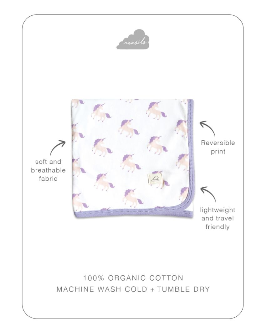 Unicorn Magic Cotton Snuggle Bundle | 28 x 28 inches