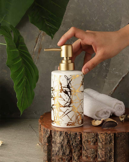 Premium Build White Shade Spider Design Soap Dispenser | 3 x 7 inches