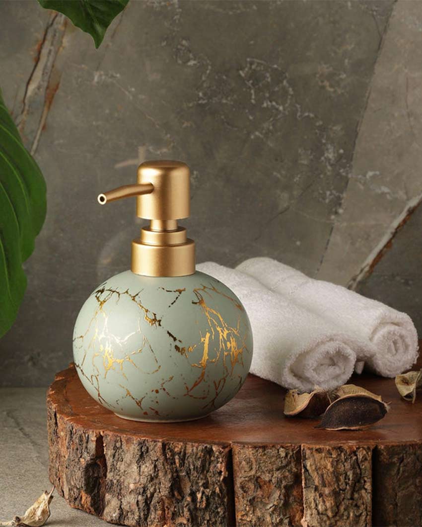 Beautiful Ice Blue Marble Textured Soap Dispenser | 4 x 6 inches