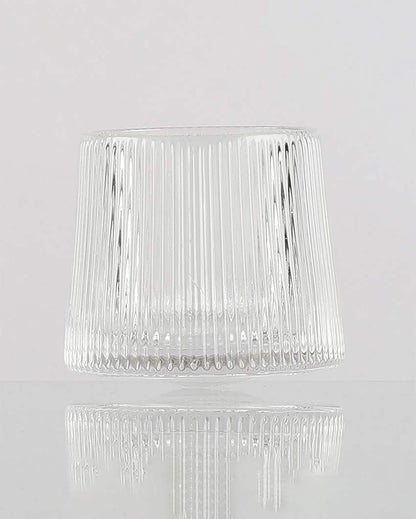 Beautiful Clear Shade Fluted Spinning Glasses | 3 x 3 inches | 150ml