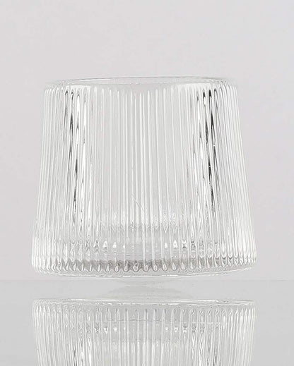 Beautiful Clear Shade Fluted Spinning Glasses | 3 x 3 inches | 150ml