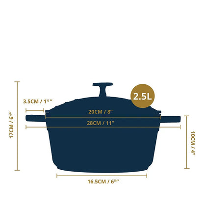 Sky Blue Casserole Dish | 2.5 Ltr Default Title