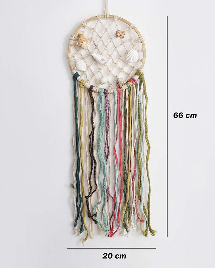Elegant Design Multicolor Shade Dream Catcher Wall Hanging | 8 x 26 inches