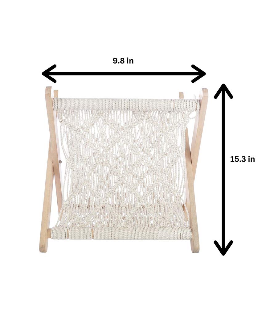 Macrame Cotton Mesh Organizer for Home & Office | 16 x 10 x 15 inches