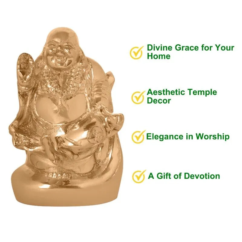 Laughing Buddha Idol Murti Statue | 5x3 Inch Default Title