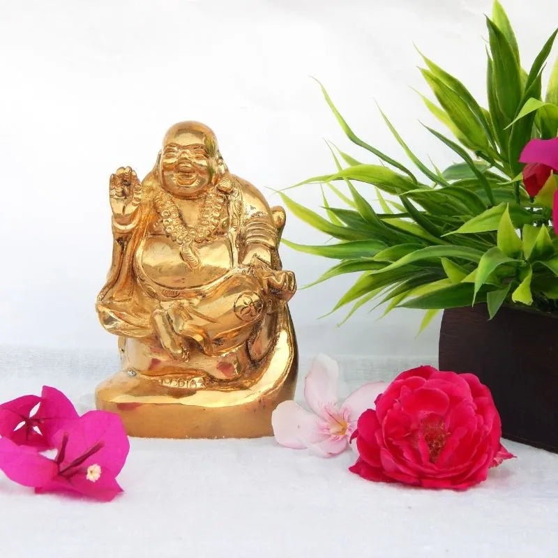 Laughing Buddha Idol Murti Statue | 5x3 Inch Default Title