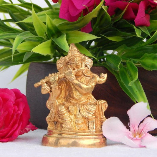Beautiful Lord Krishna Idol Murti Statue | 3x2 Inch Default Title