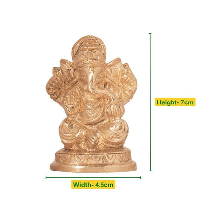 Mini Lord Ganesha Idol  Murti Statue | 3x2 Inch Default Title