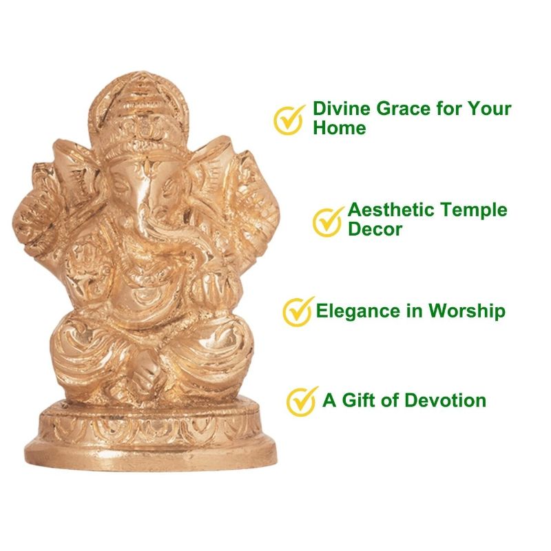 Mini Lord Ganesha Idol  Murti Statue | 3x2 Inch Default Title