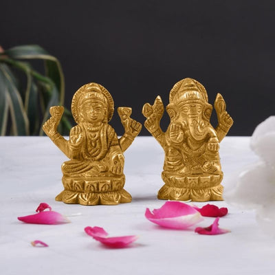 Statue Lord Ganesha with Idol Goddess Lakshmi Set | 2x2 Inch Default Title