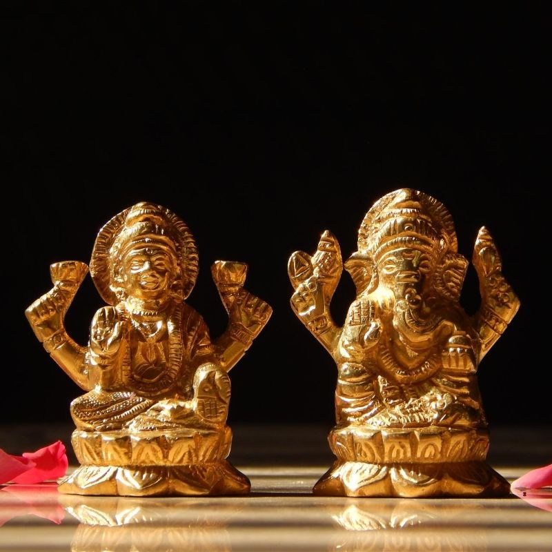 Statue Lord Ganesha with Idol Goddess Lakshmi Set | 2x2 Inch Default Title