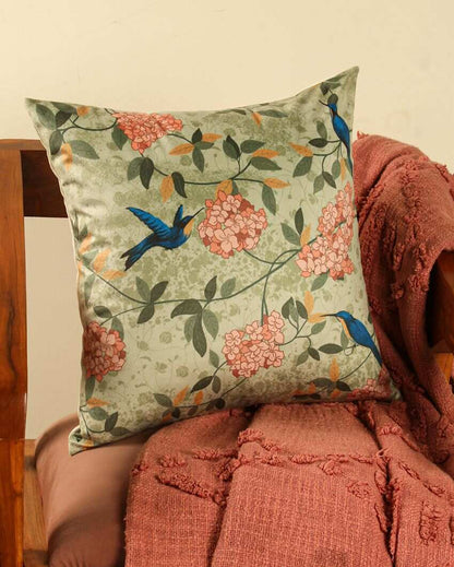 Madhu Printed Velvet Cushion Covers | 16 x 16 inches